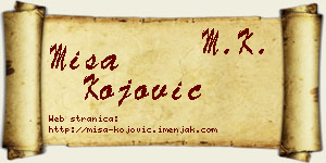 Miša Kojović vizit kartica